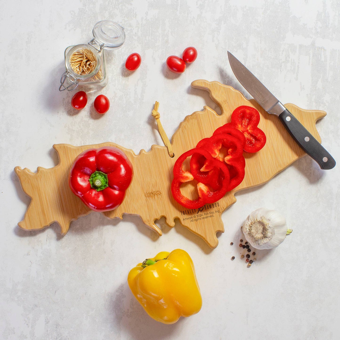 Michigan Upper Peninsula Cutting Board with Art by Fish Kiss