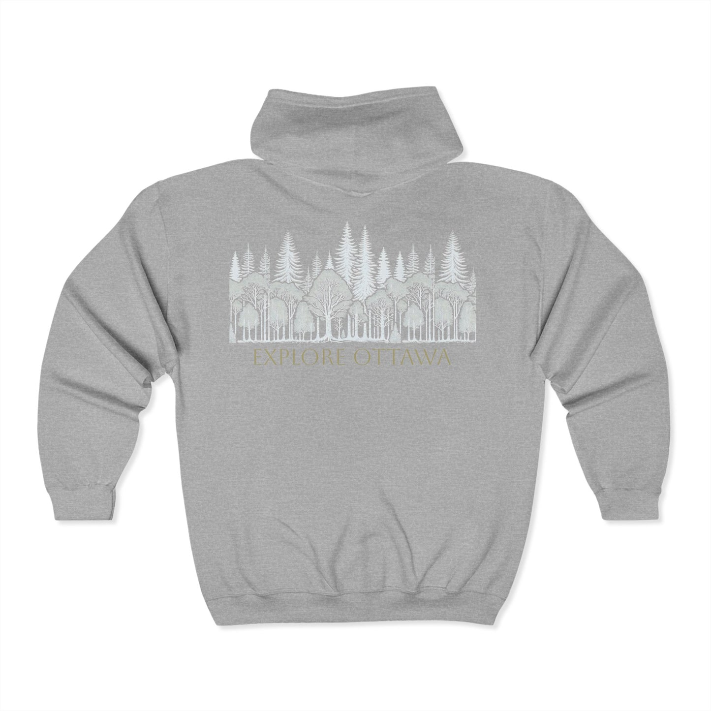 Explore Ottawa Unisex Zip Hoodie - Nature-Inspired Comfort for Outdoor Lovers
