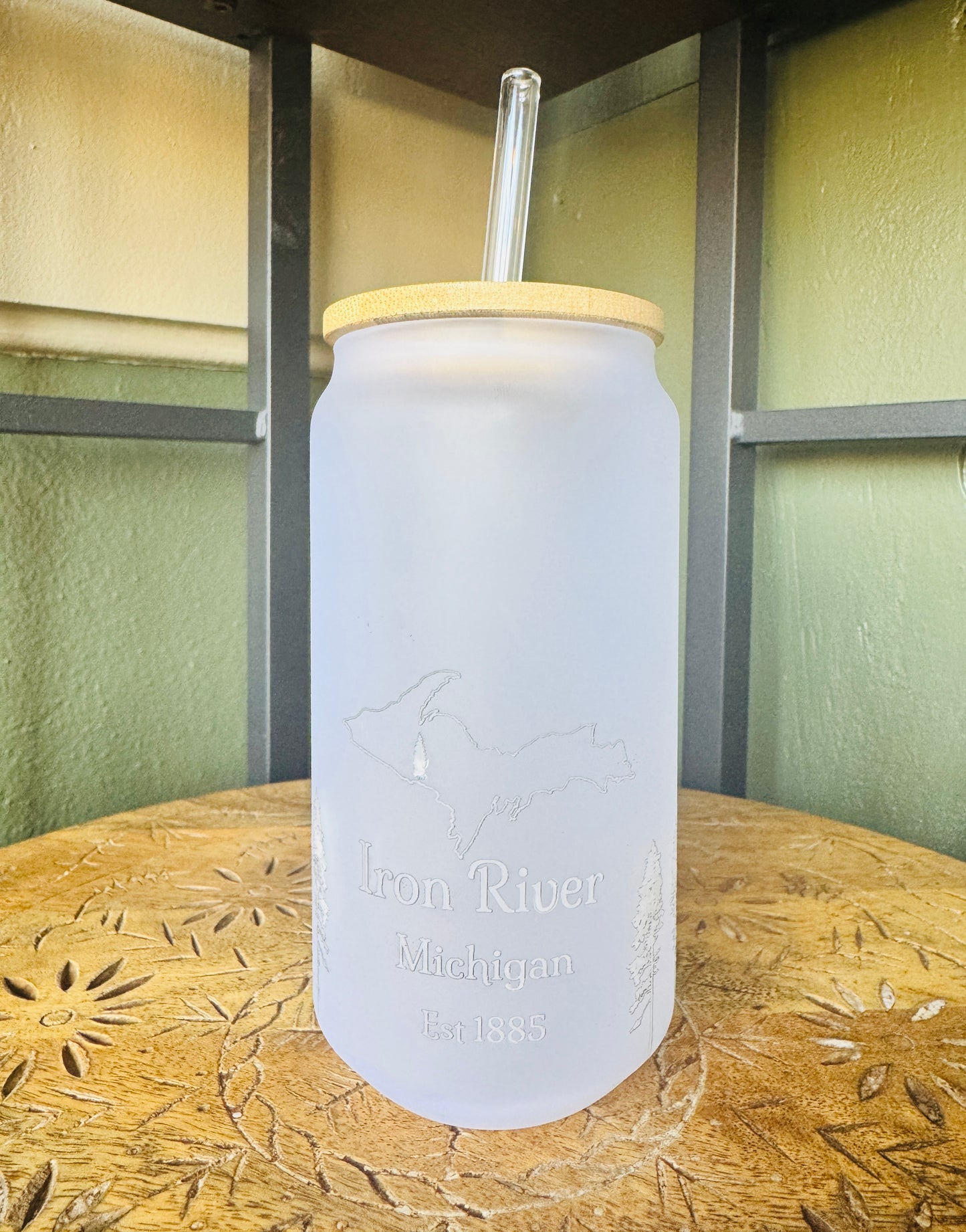 Iron River Lets Rodeo Glass Tumbler