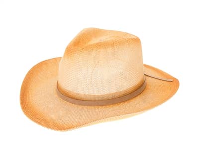 Starched Straw Cowboy Hat