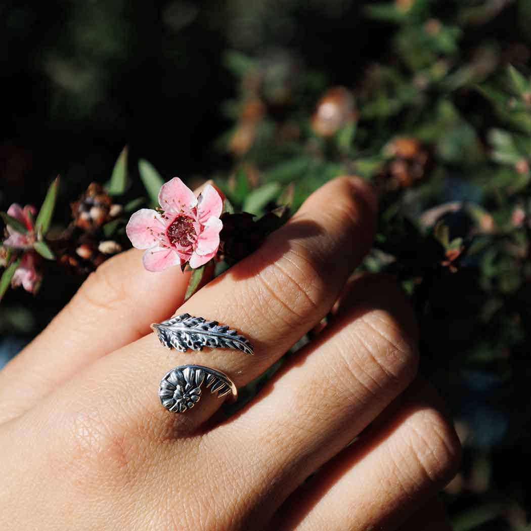 Sterling Silver Fern Ring