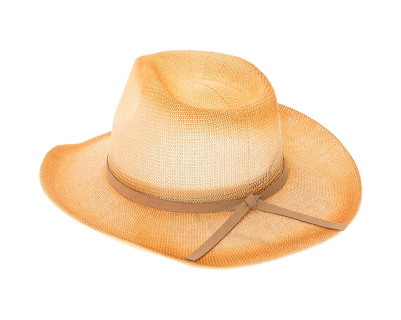 Starched Straw Cowboy Hat