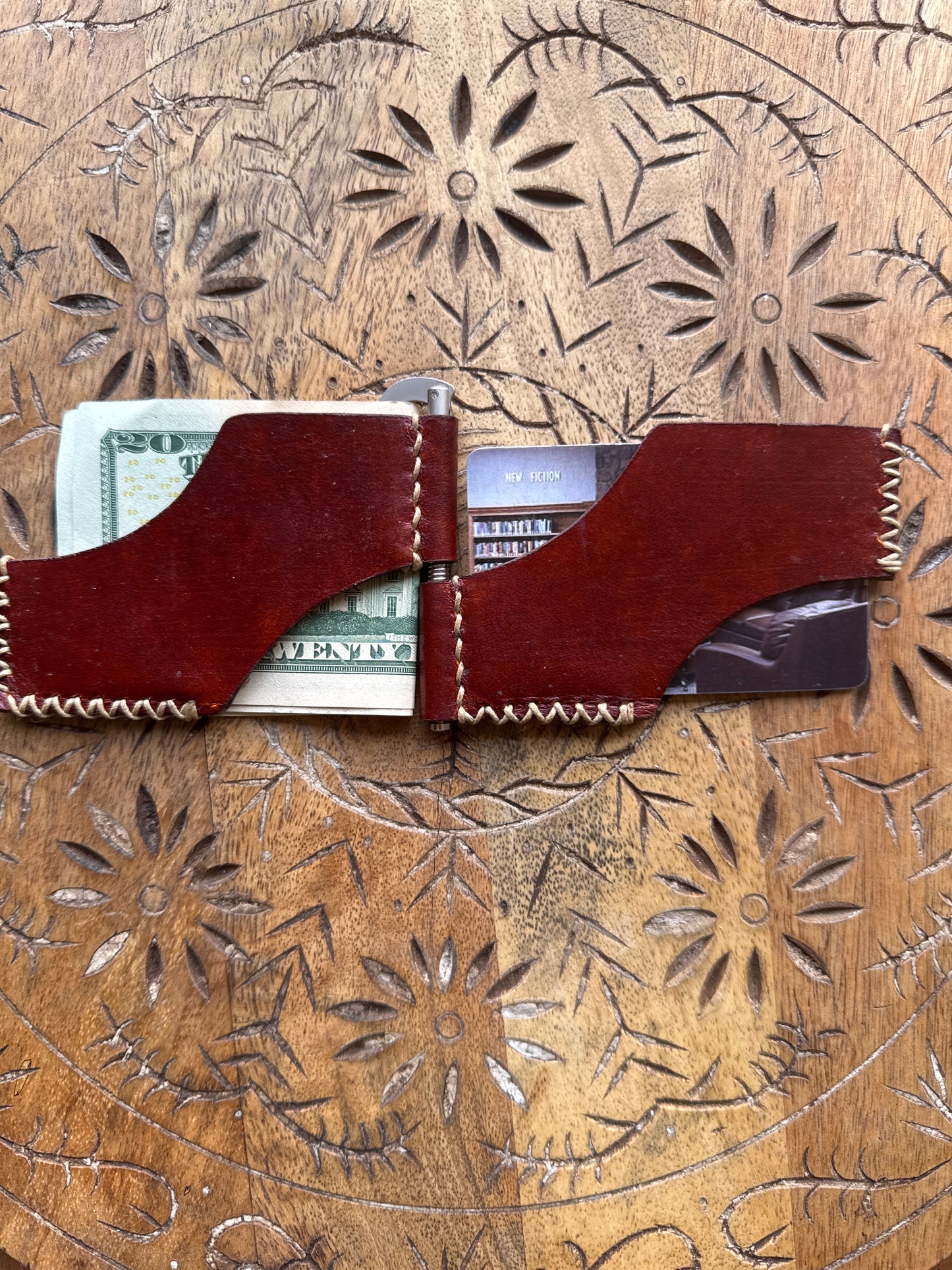 Handmade Leather Money Clip Wallet