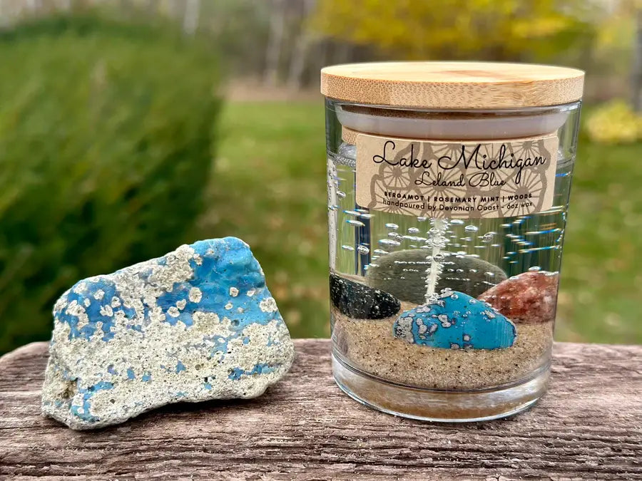 Lake Michigan Leland Blue Gel Candle – Medium 6oz Wax