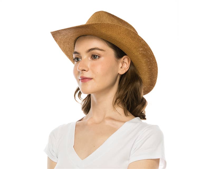 Starched Straw Cowboy Hat
