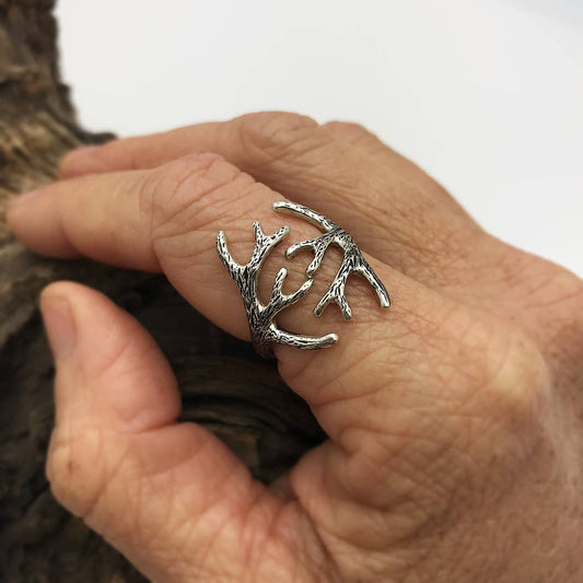 Sterling Silver Antler Ring
