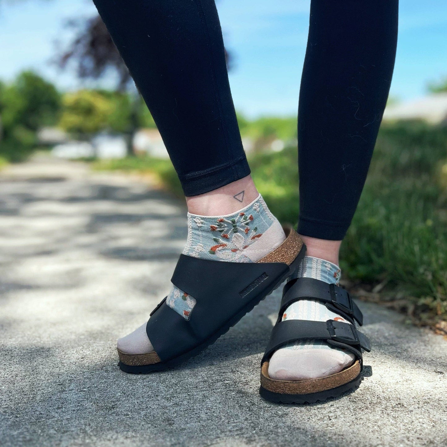 Haden Floral Ankle Socks