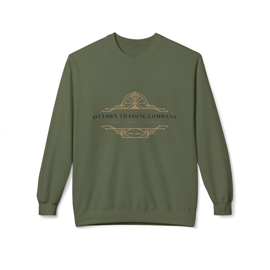 Ottawa Trading Co. Unisex Soft Fleece Crewneck Sweatshirt - Cozy Vintage Comfort