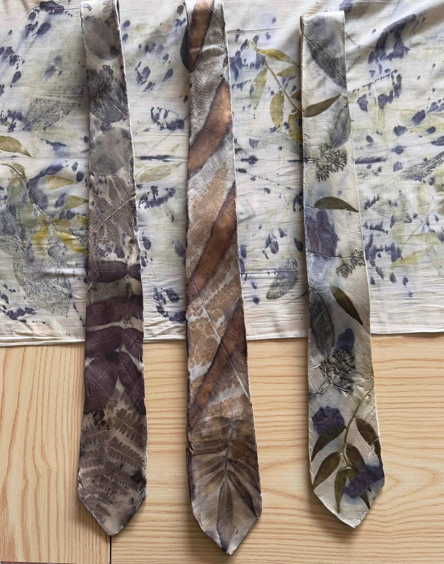 Eco Printed Silk Ties