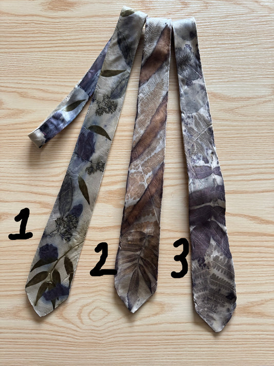 Eco Printed Silk Ties