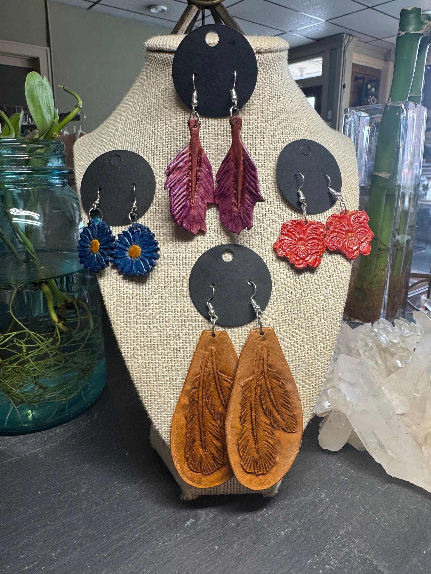 Hand Crafted Leather Earrings
