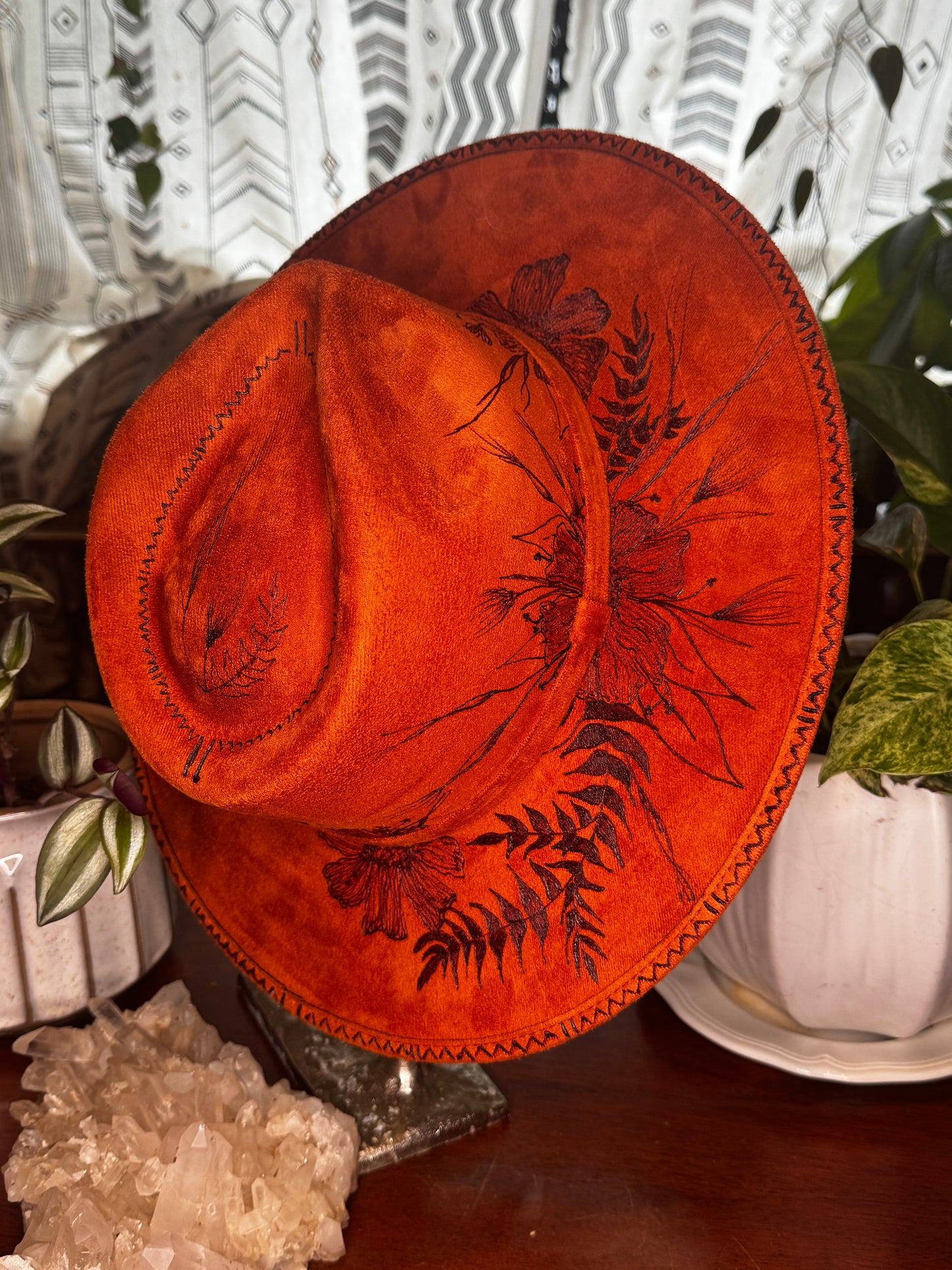 OOAK - Hand Burned Hat