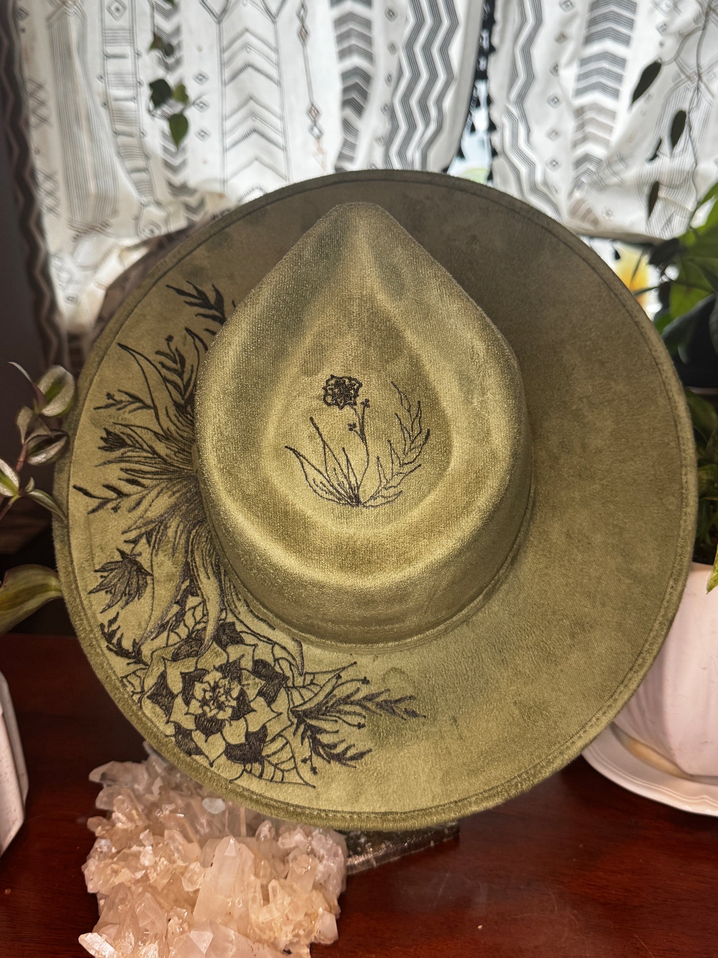 OOAK - Hand Burned Hat