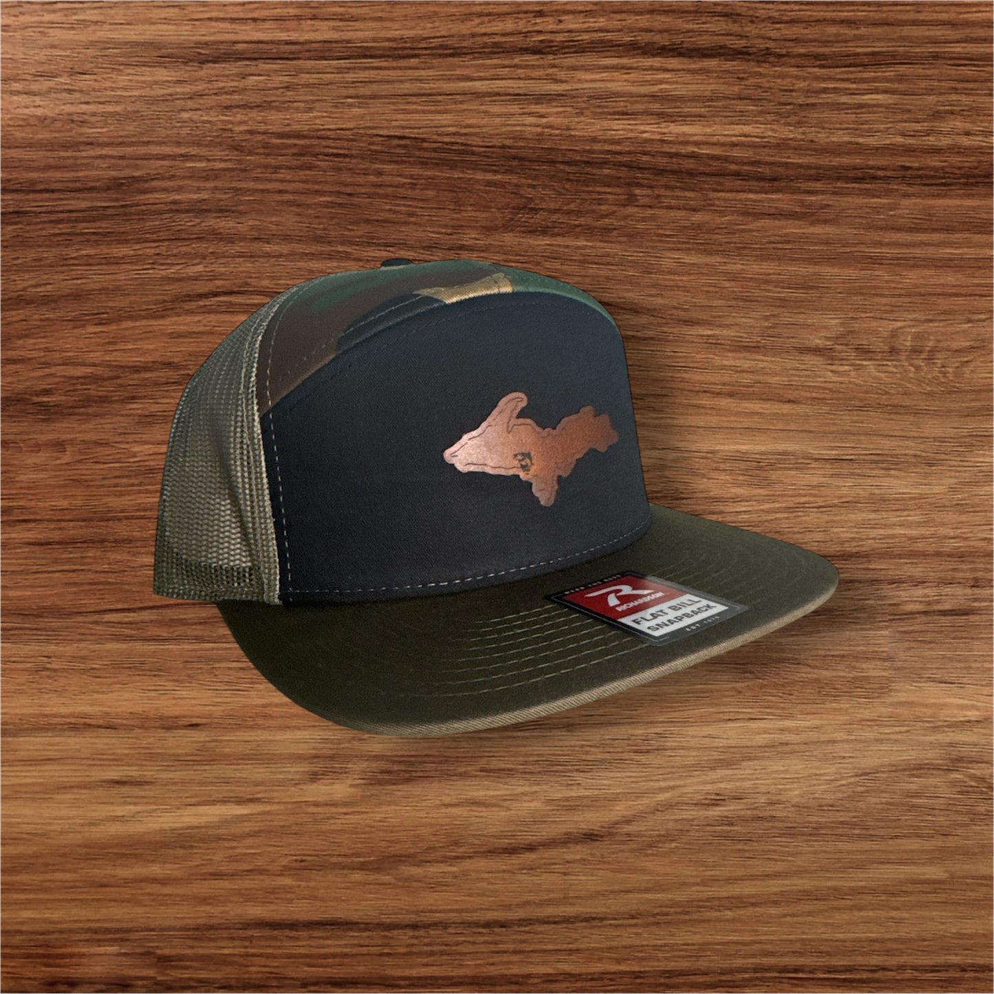 U.P w Iron County Trout 7 Panel Hat