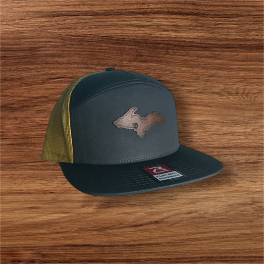 U.P w Iron County Trout 7 Panel Hat