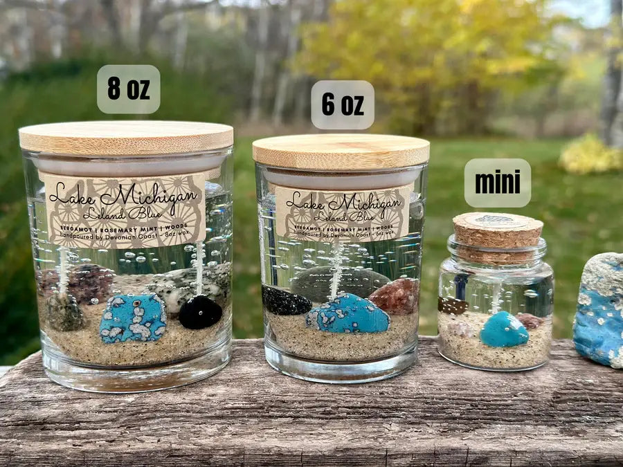 Lake Michigan Leland Blue Gel Candle – Medium 6oz Wax