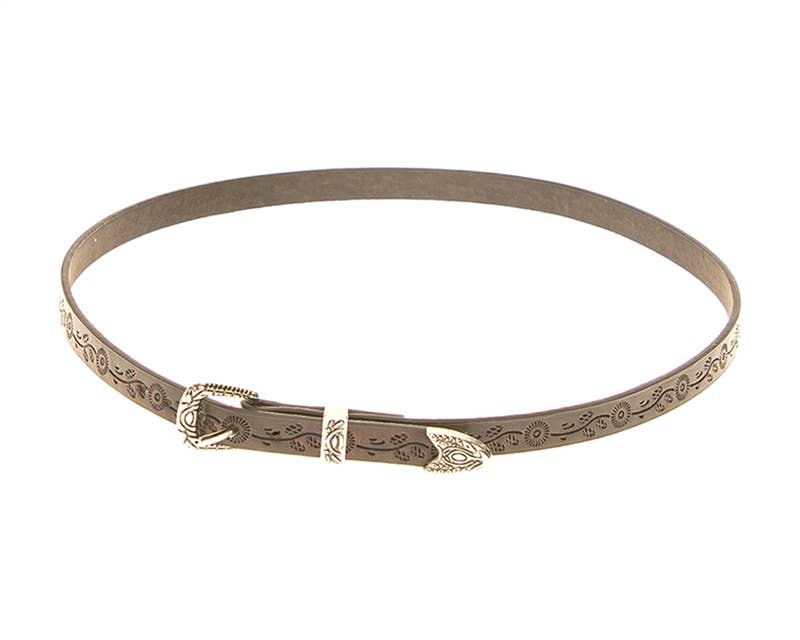 Straw Cowboy Hat w/ Western Belt