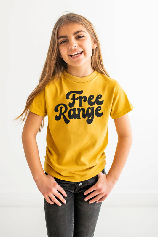 Free Range Kids T-shirt | Eco-Friendly Farm Graphic Tee
