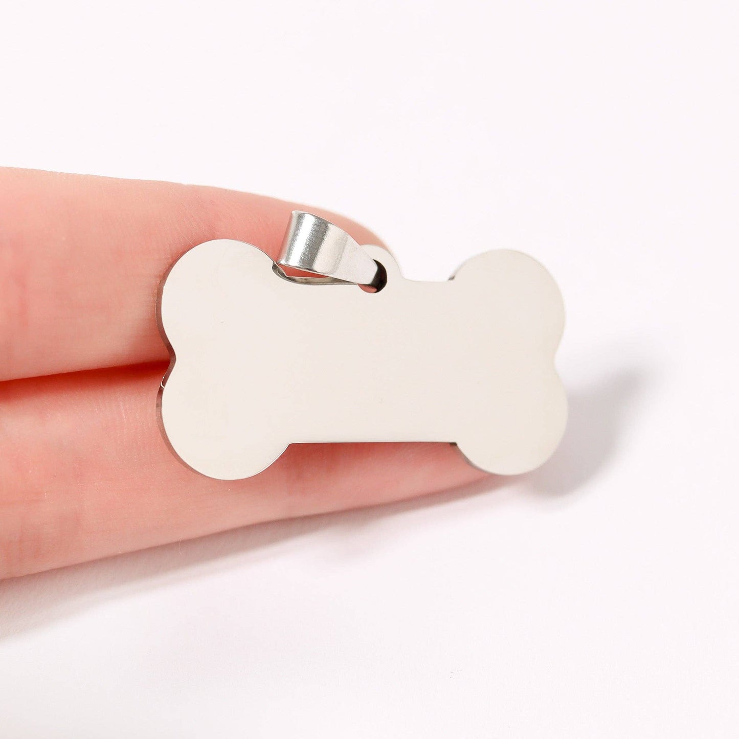 18K Gold PVD Stainless Steel Blank Dog Bone Pet Tag