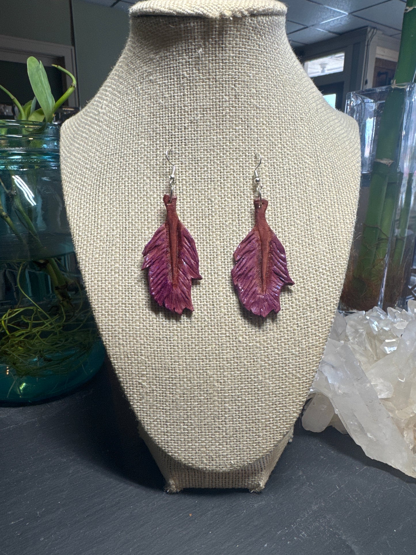 Hand Crafted Leather Earrings
