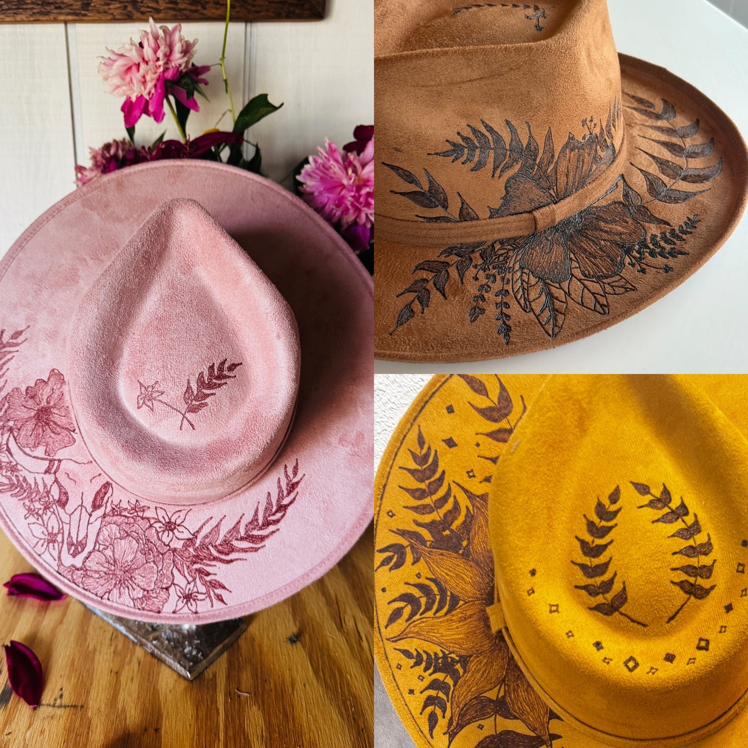 Hand Burned Hats