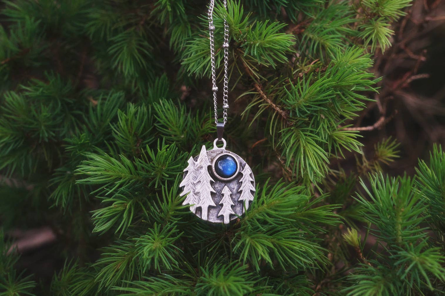 Forest Labradorite Pendant Necklace