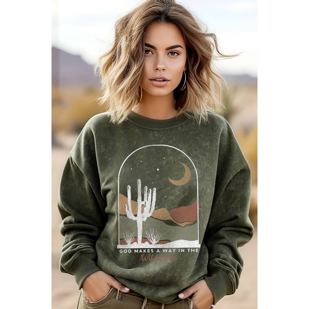 GOD MAKES A WAY  MINERAL GRAPHIC SWEATWHIRTS