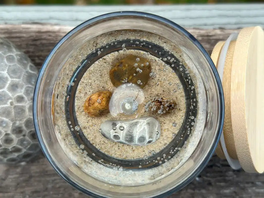 Lake Michigan Petoskey Stone Gel Candle – Medium 6oz Wax