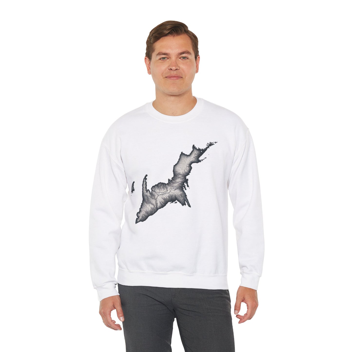Cozy Map Design Crewneck Sweatshirt - Perfect for Outdoor Lovers