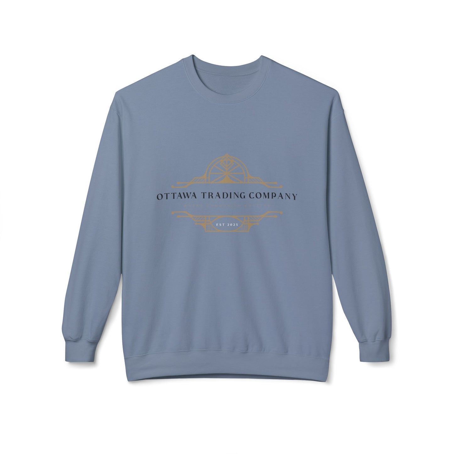 Ottawa Trading Co. Unisex Soft Fleece Crewneck Sweatshirt - Cozy Vintage Comfort
