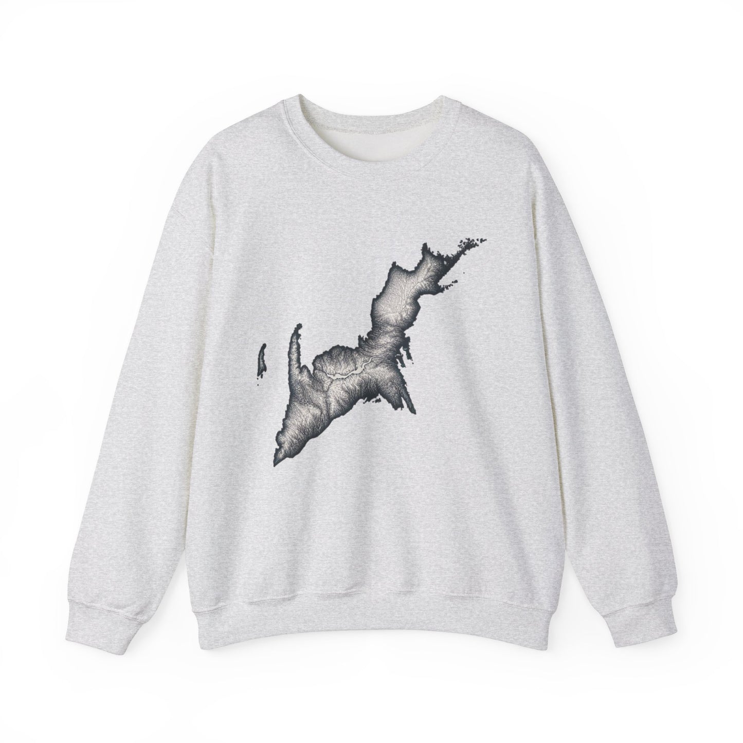 Cozy Map Design Crewneck Sweatshirt - Perfect for Outdoor Lovers