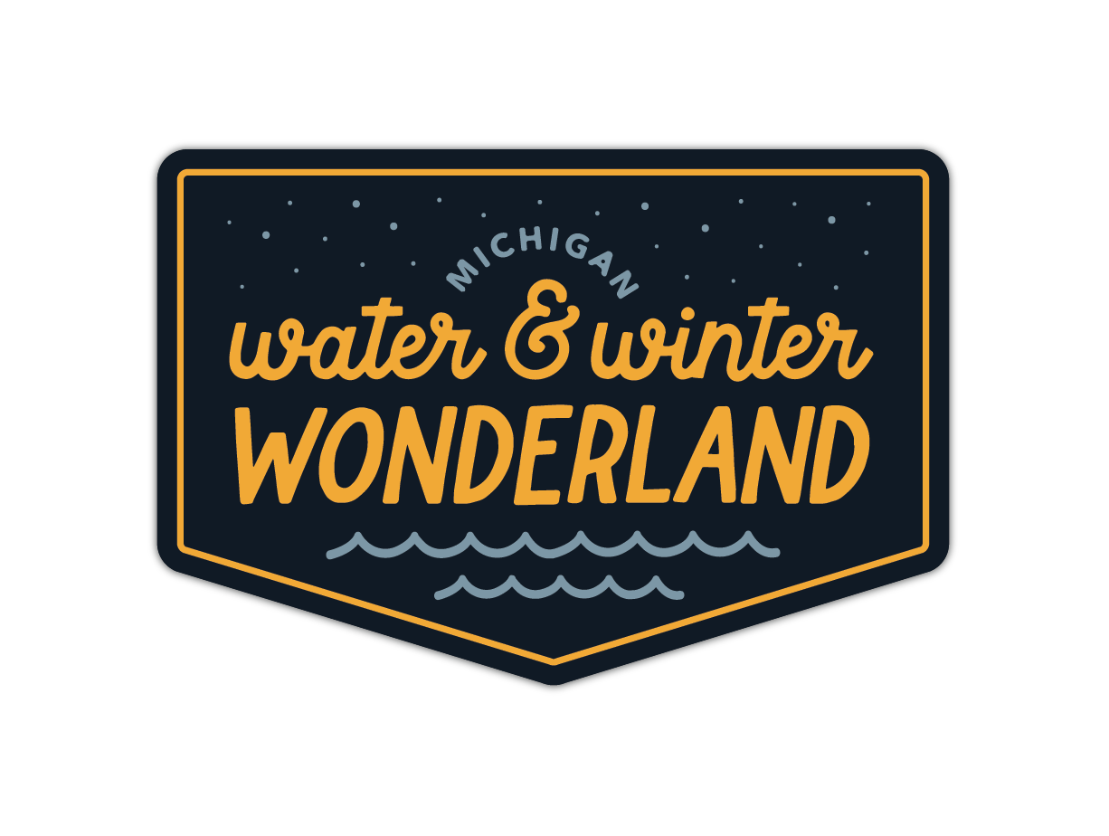 Michigan Water Winter Wonderland Waterproof Sticker