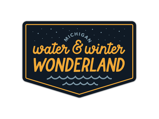 Michigan Water Winter Wonderland Waterproof Sticker