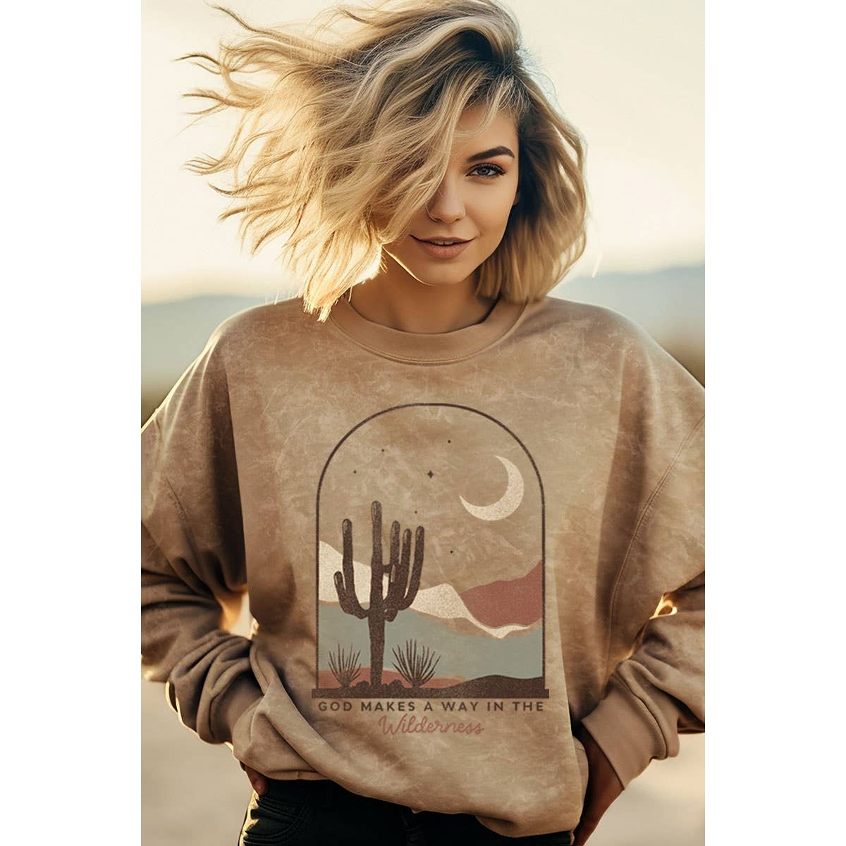 GOD MAKES A WAY  MINERAL GRAPHIC SWEATWHIRTS