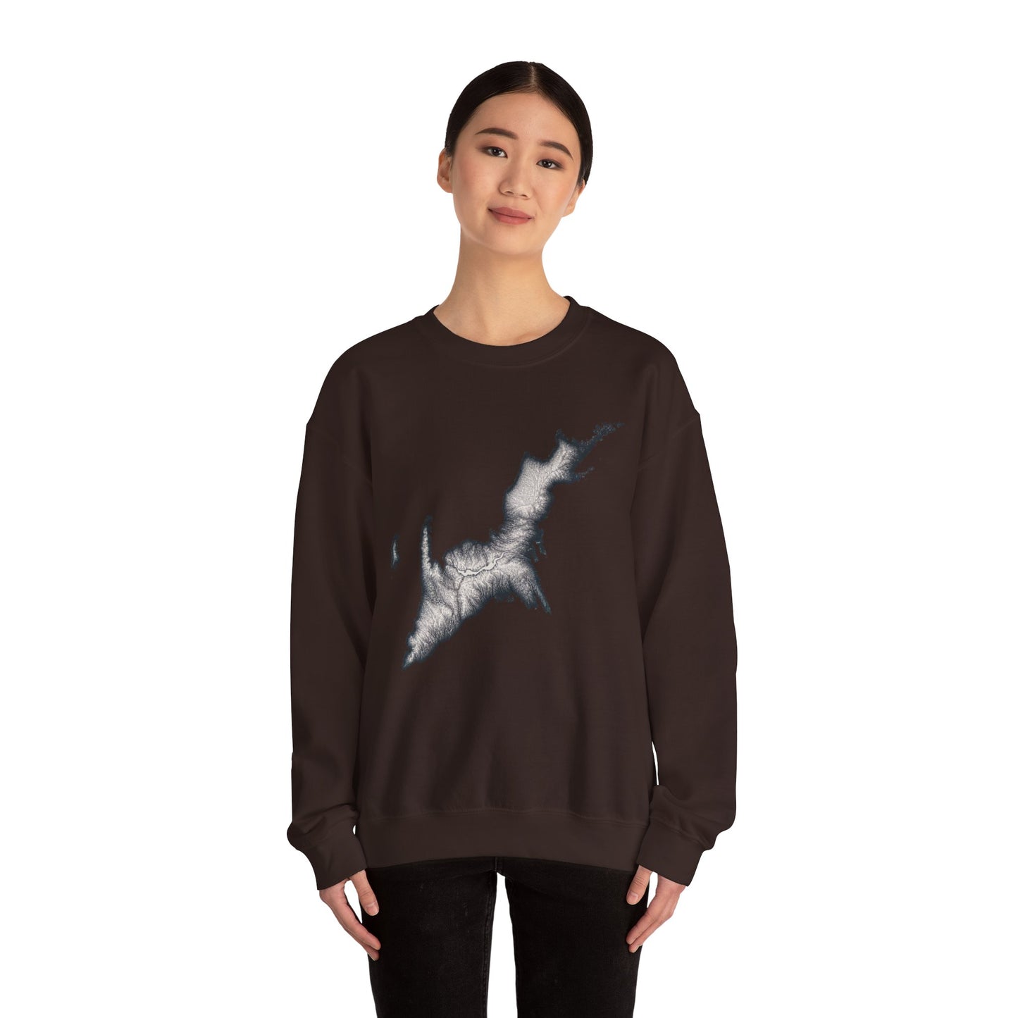 Cozy Map Design Crewneck Sweatshirt - Perfect for Outdoor Lovers