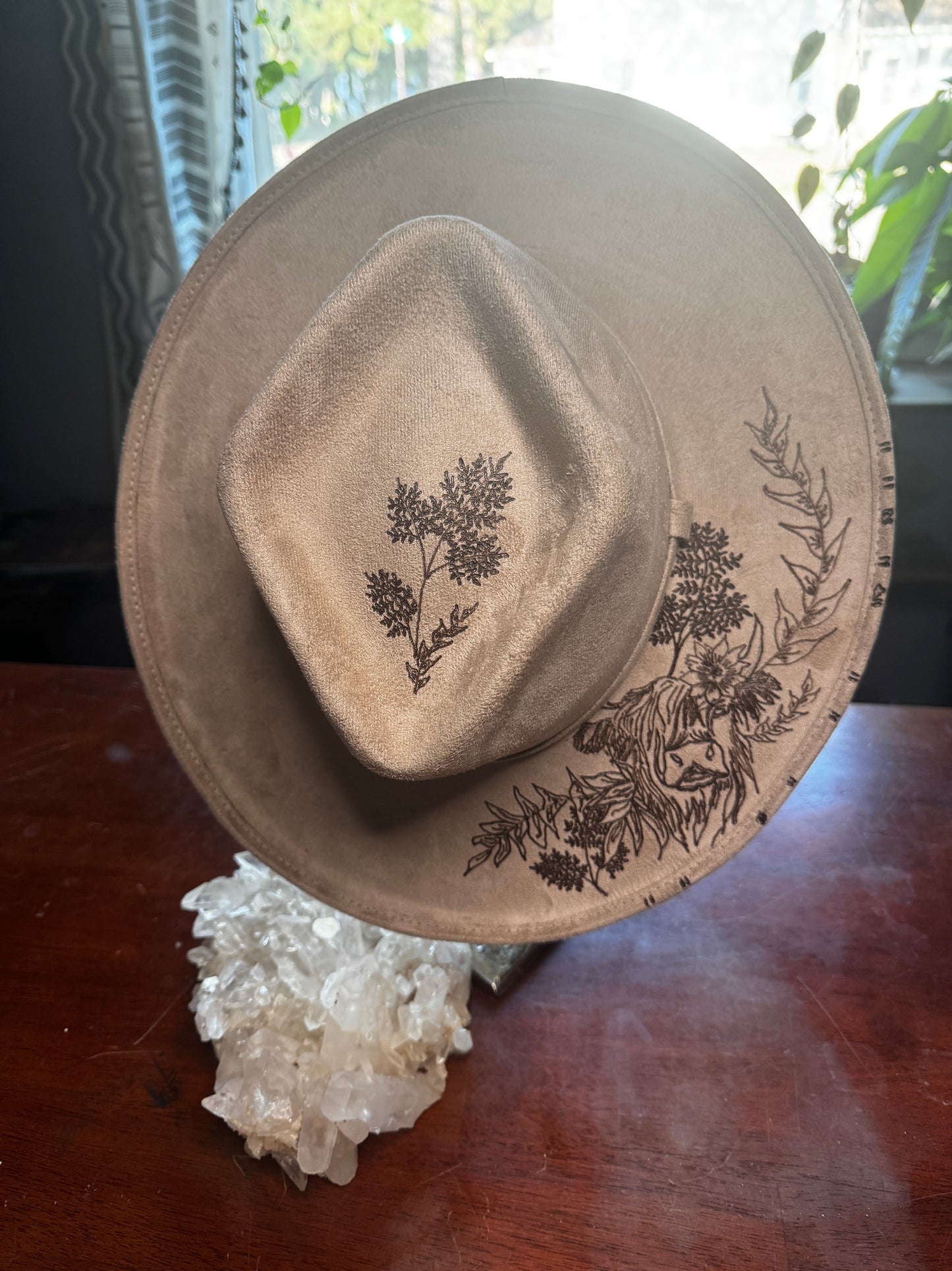 OOAK - Hand Burned Hat