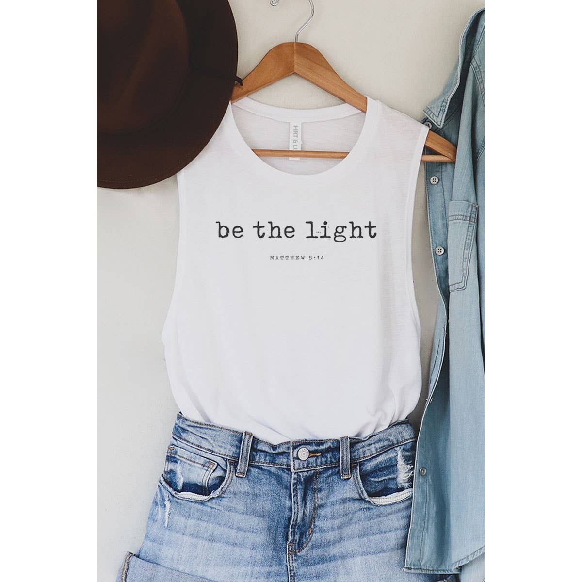 BE THE LIGHT GRAPHIC TANK TOP