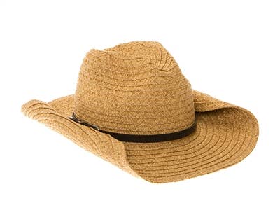 Straw Cowboy Hat w/ Western Belt