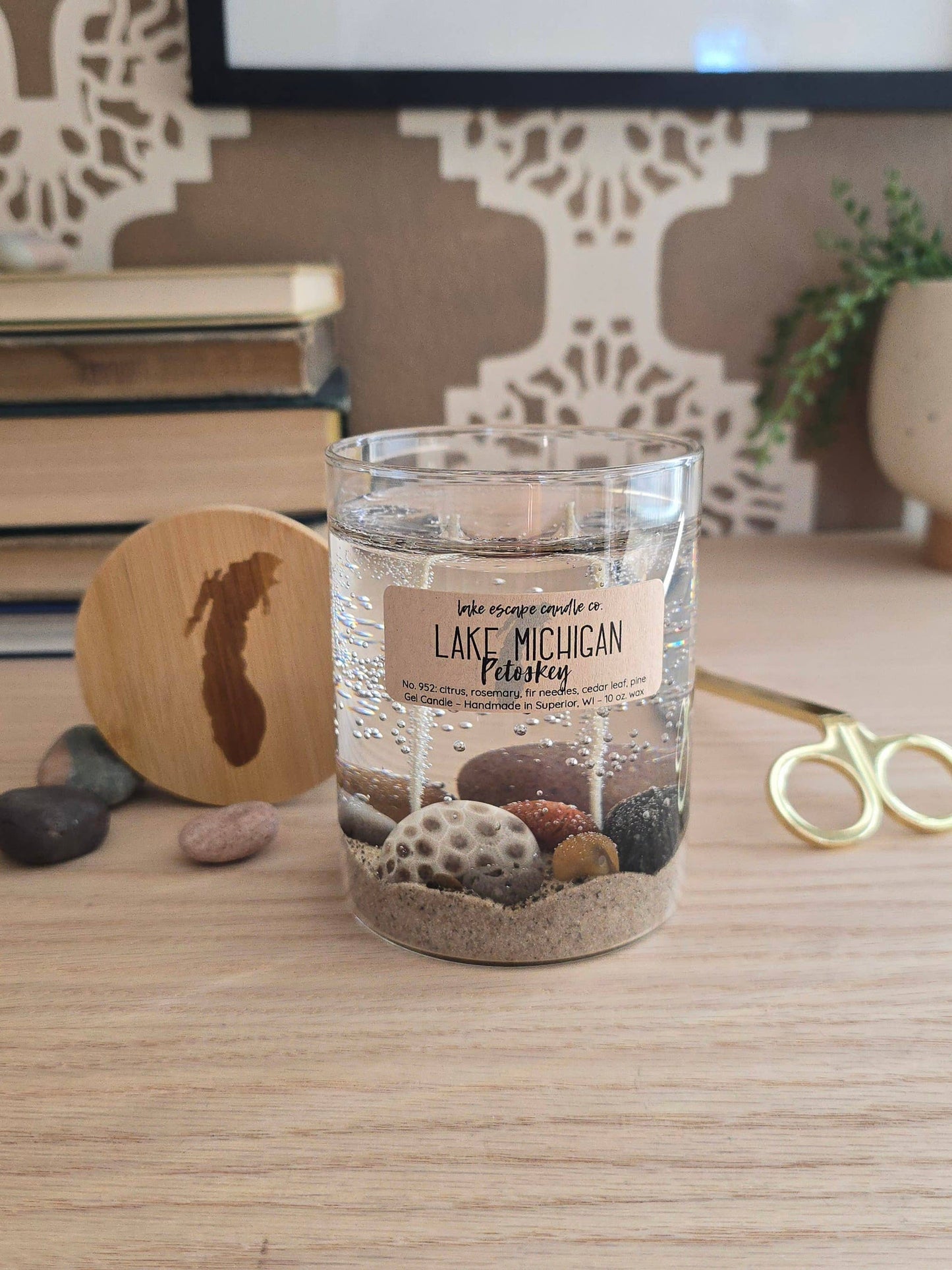 10 oz. Lake Michigan "Petoskey" Gel Candle (2-Wicks)