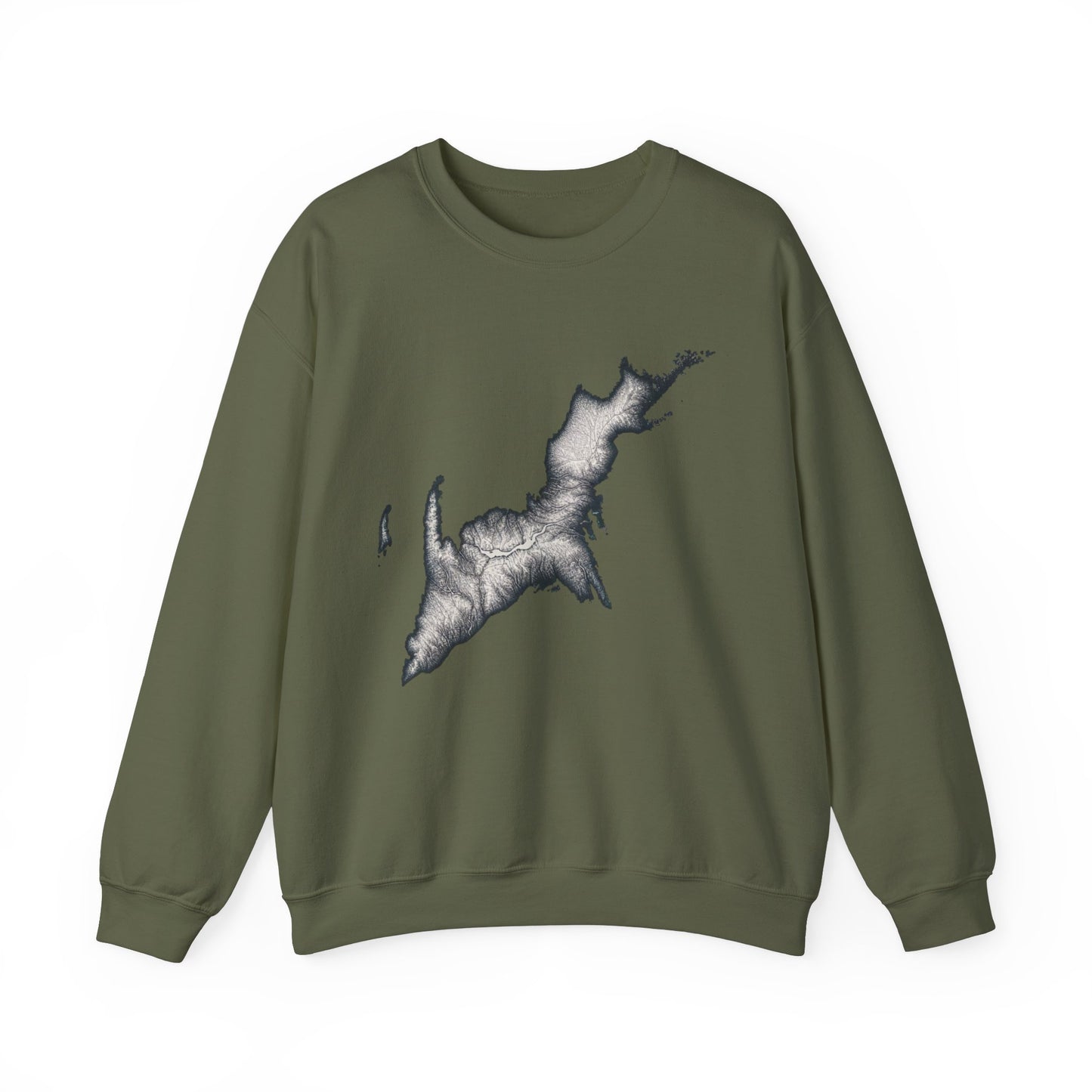 Cozy Map Design Crewneck Sweatshirt - Perfect for Outdoor Lovers