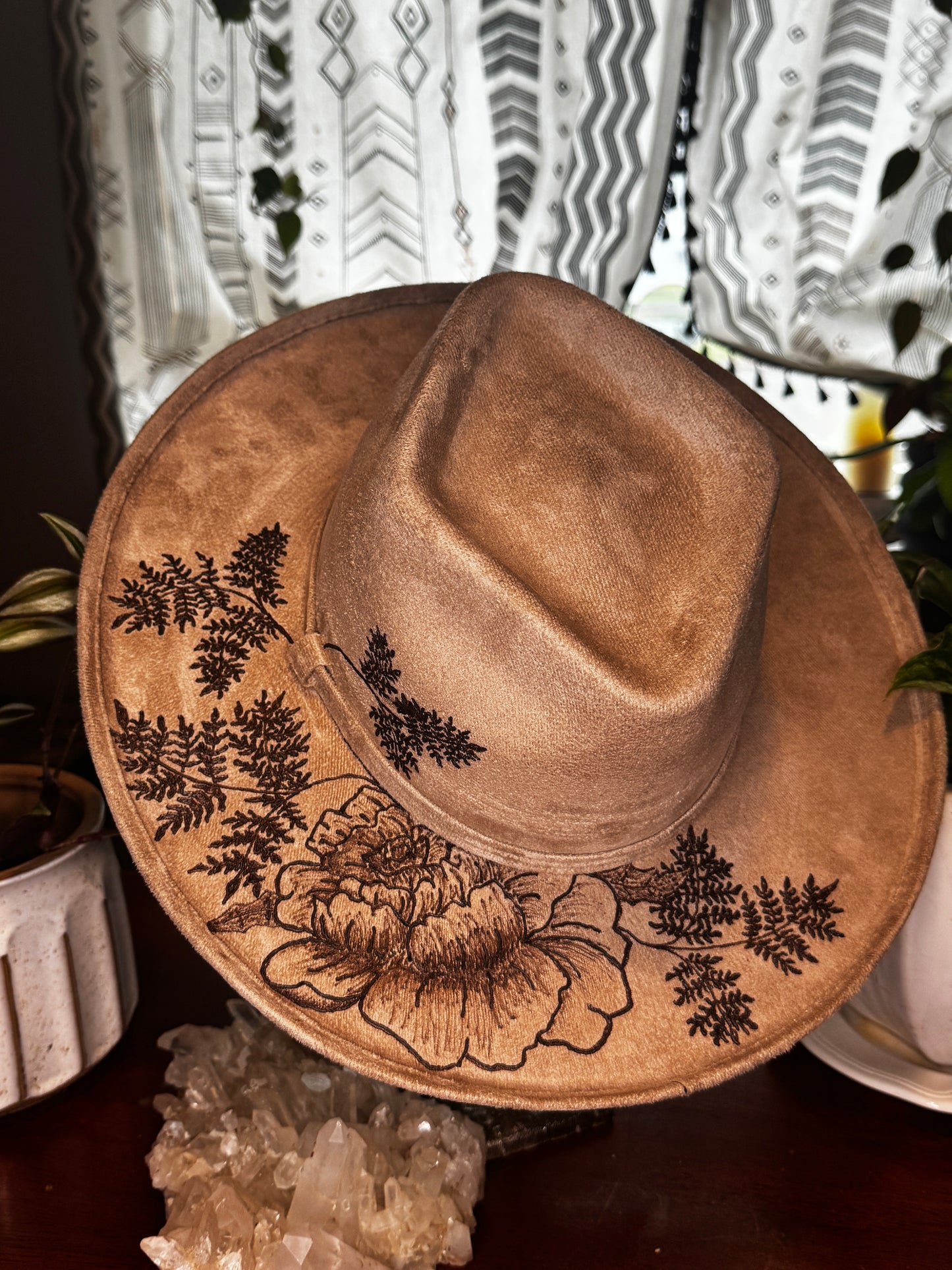 OOAK - Hand Burned Hat
