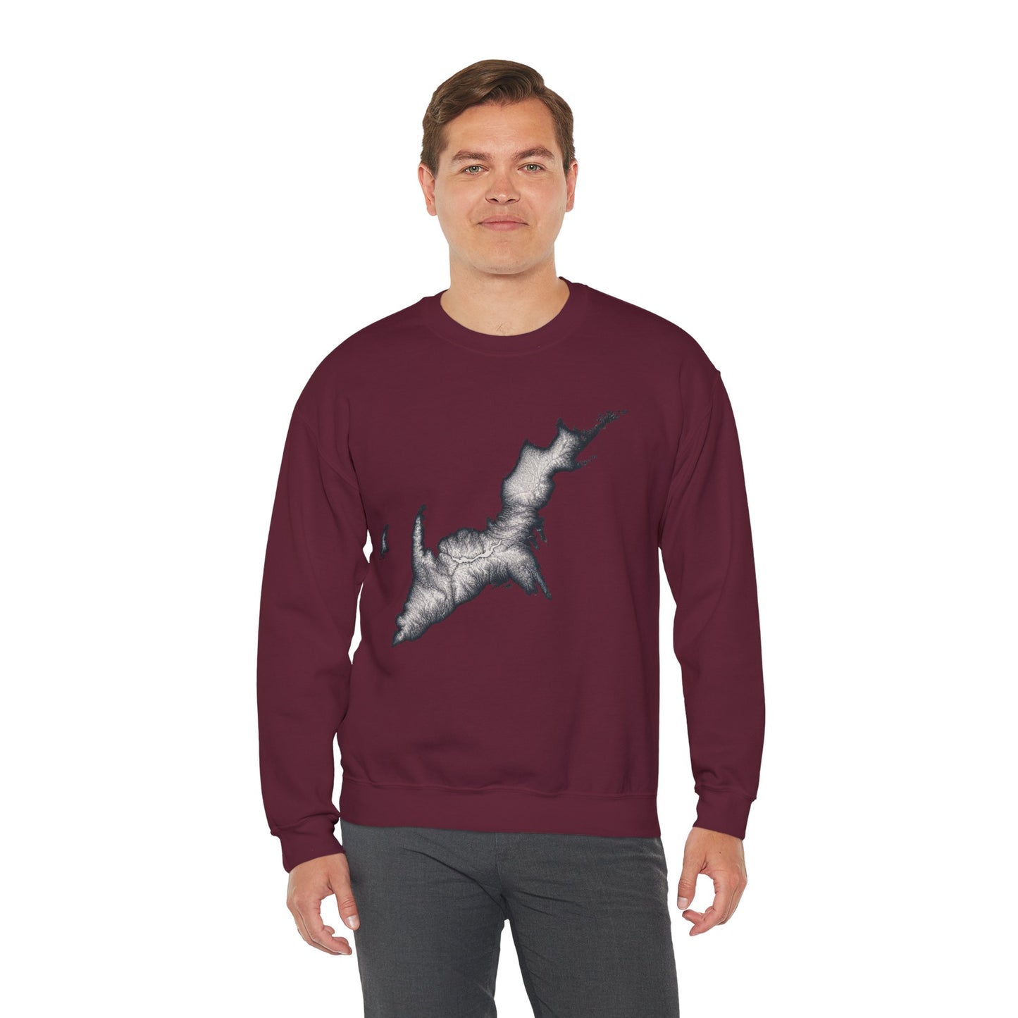 Cozy Map Design Crewneck Sweatshirt - Perfect for Outdoor Lovers