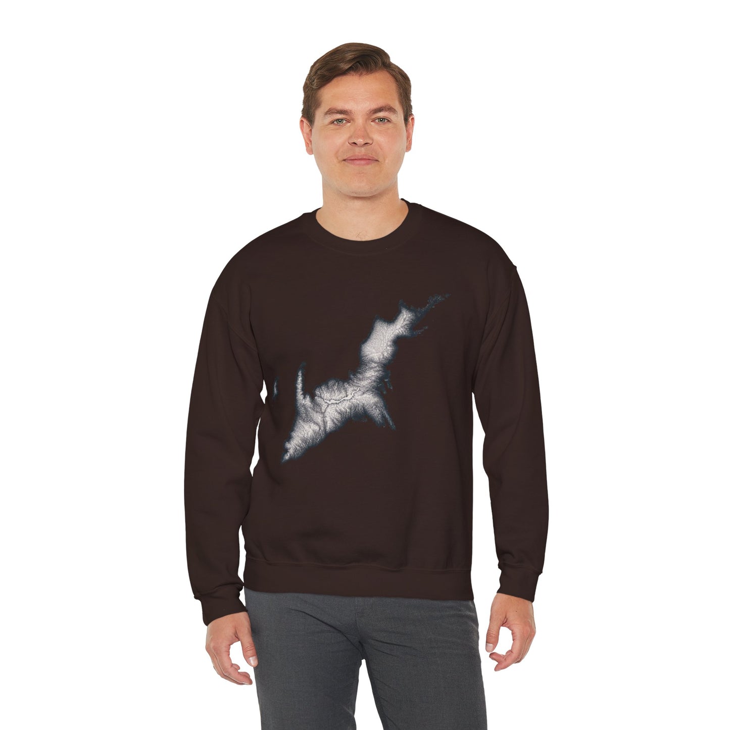 Cozy Map Design Crewneck Sweatshirt - Perfect for Outdoor Lovers