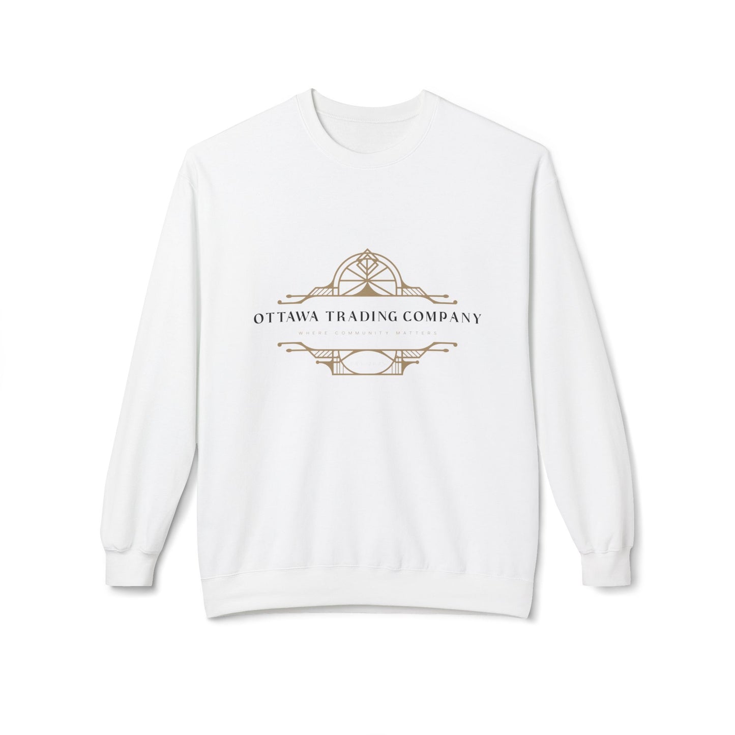 Ottawa Trading Co. Unisex Soft Fleece Crewneck Sweatshirt - Cozy Vintage Comfort