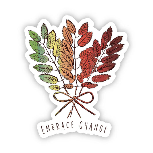 Embrace Change Color Leaf Fall Sticker