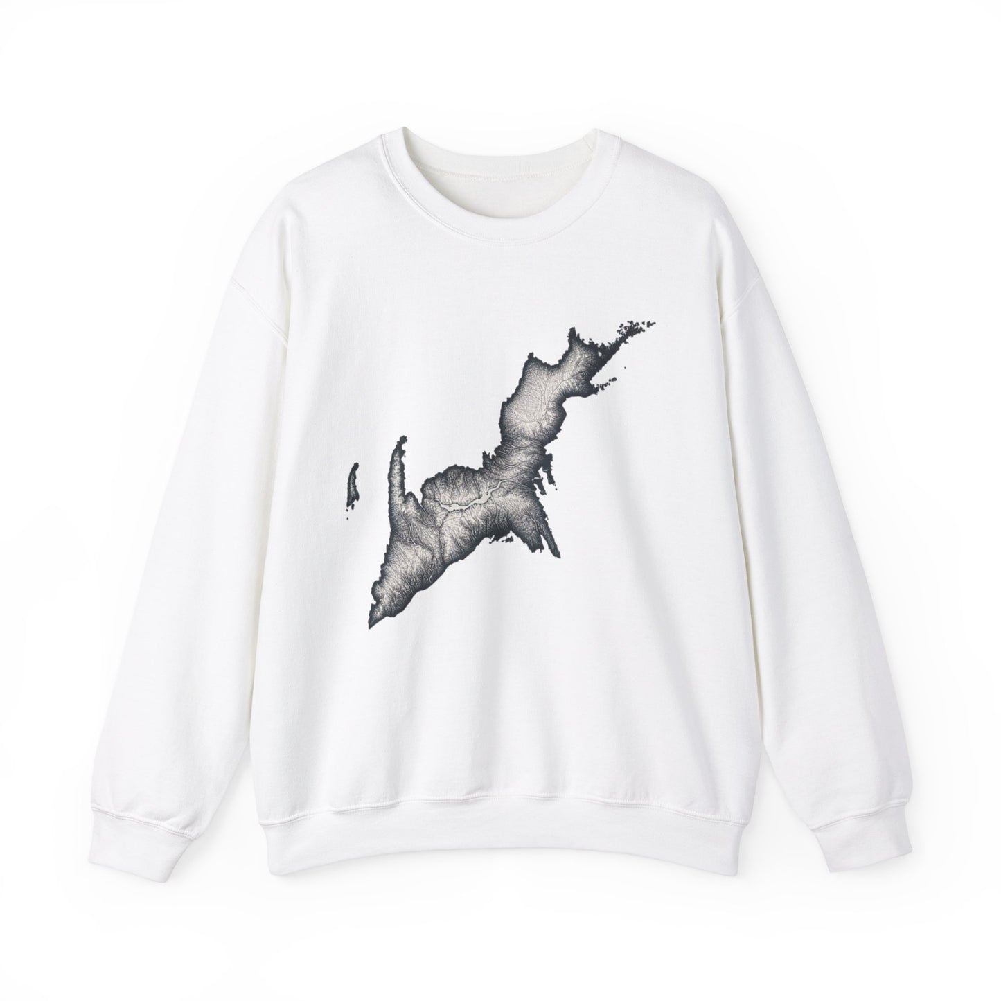 Cozy Map Design Crewneck Sweatshirt - Perfect for Outdoor Lovers