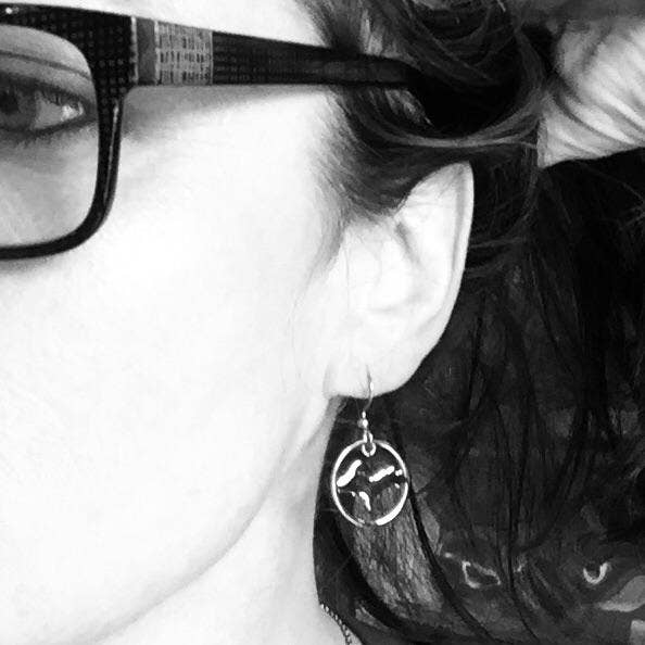 UP Circle Outline Earrings