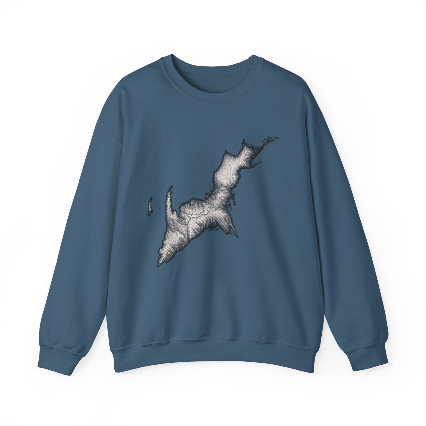 Cozy Map Design Crewneck Sweatshirt - Perfect for Outdoor Lovers