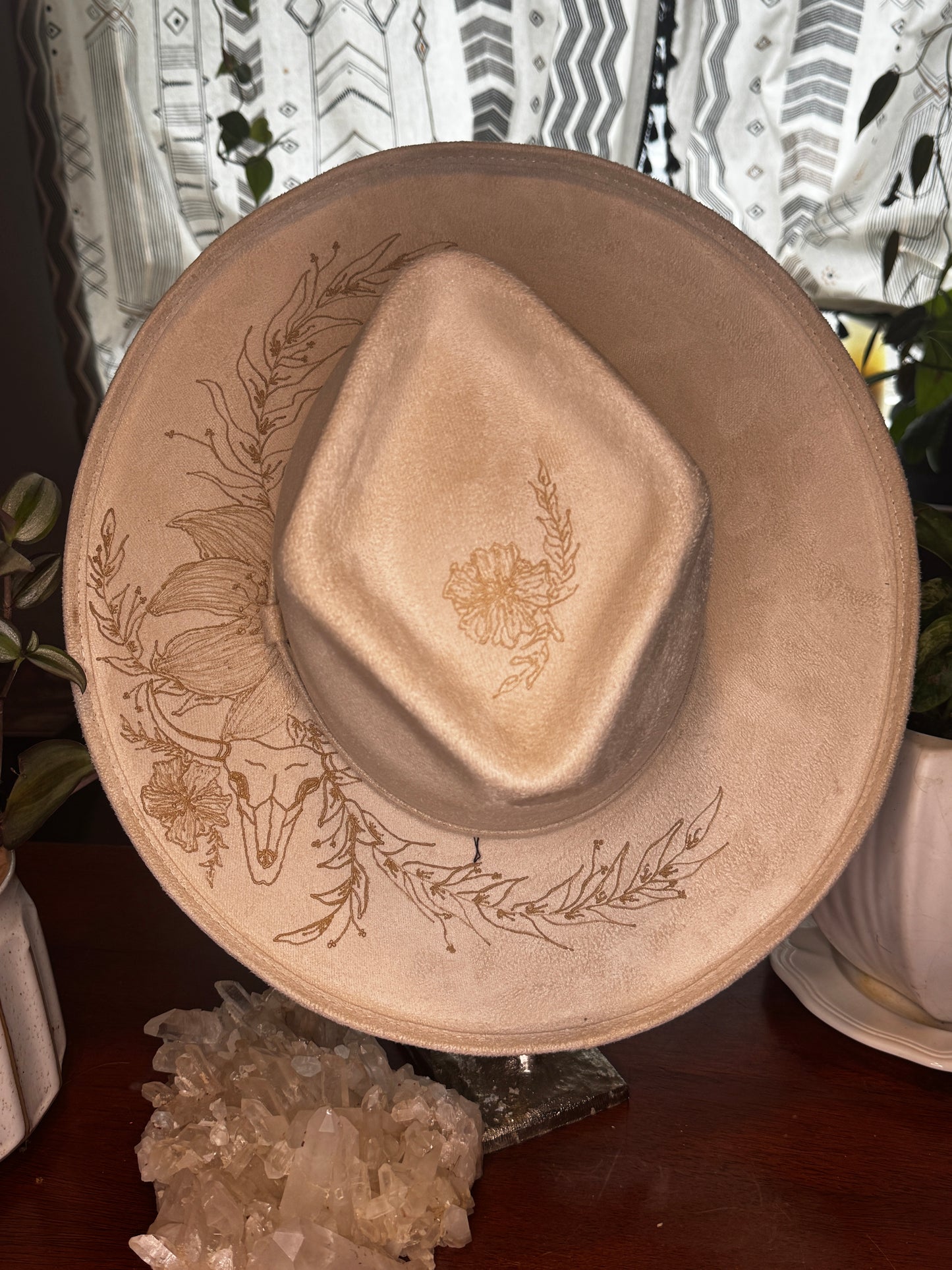 OOAK - Hand Burned Hat