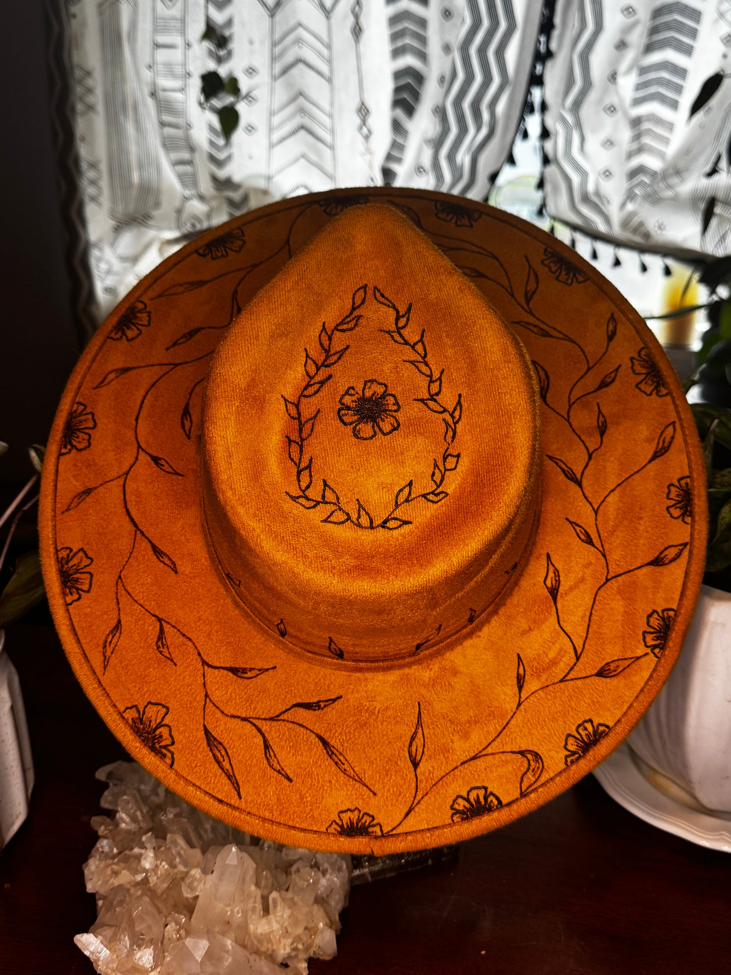 OOAK - Hand Burned Hat